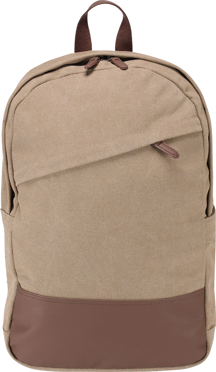 Sac à dos quotidien en canevas de coton 16 oz - BG391 Tan
