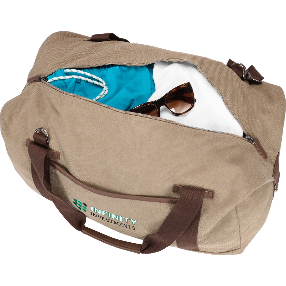 Sac de sport quotidien en canevas de coton 16 oz - BG392 Tan