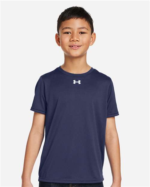 Under Armour Youth Tech™ Team T-Shirt - 1377487 Midnight Navy- White