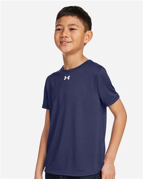 Under Armour Youth Tech™ Team T-Shirt - 1377487 Midnight Navy- White