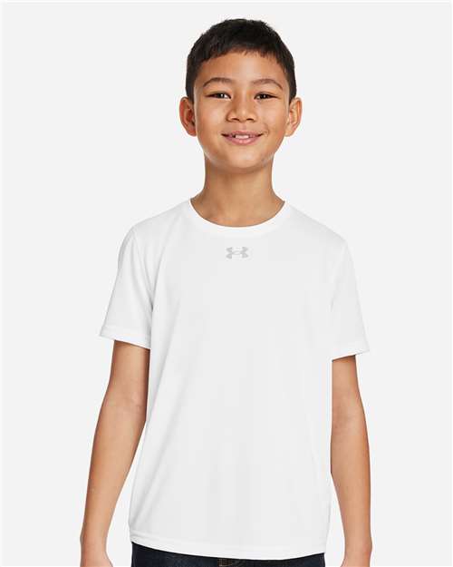 Under Armour Youth Tech™ Team T-Shirt - 1377487 White- Mod Grey