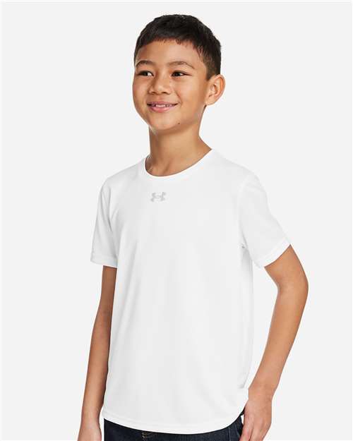 Under Armour Youth Tech™ Team T-Shirt - 1377487 White- Mod Grey