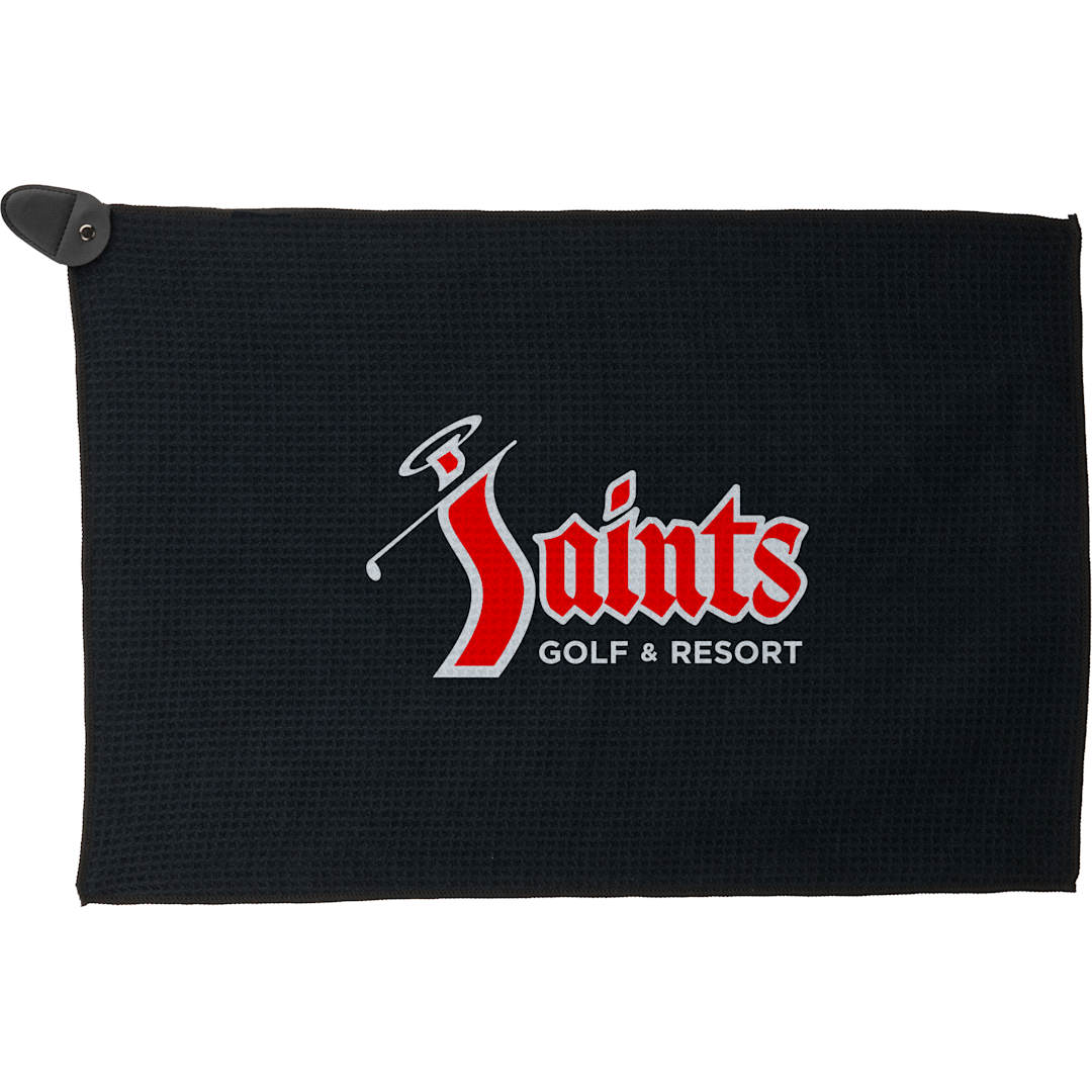 300g Magnetic Waffle Golf Towel - 1401-63 Black