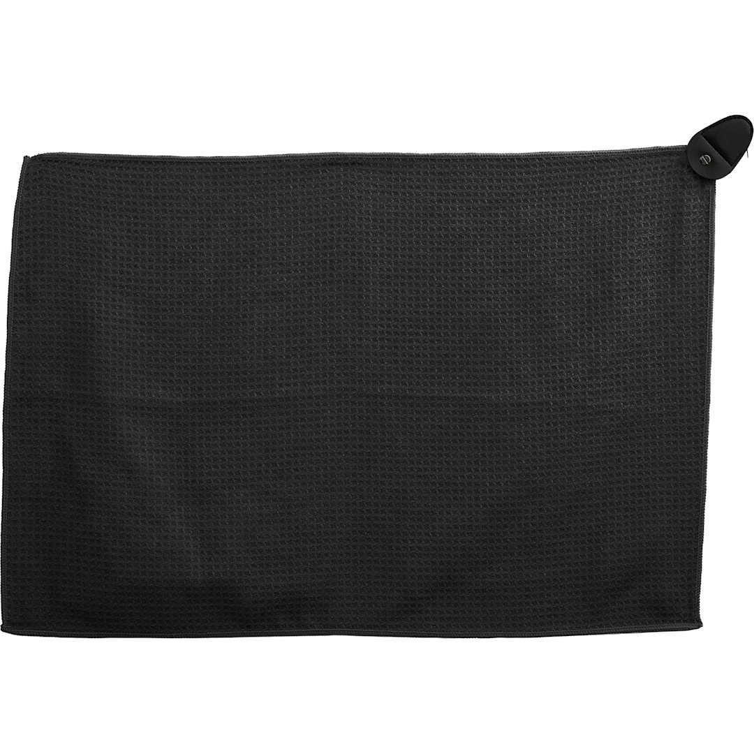 300g Magnetic Waffle Golf Towel - 1401-63 Black