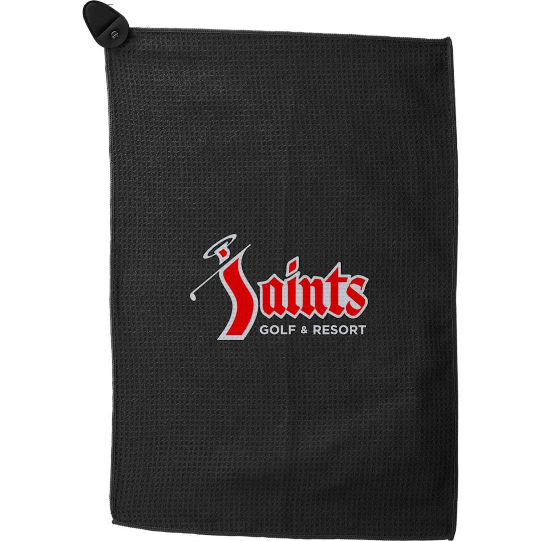 300g Magnetic Waffle Golf Towel - 1401-63 Black