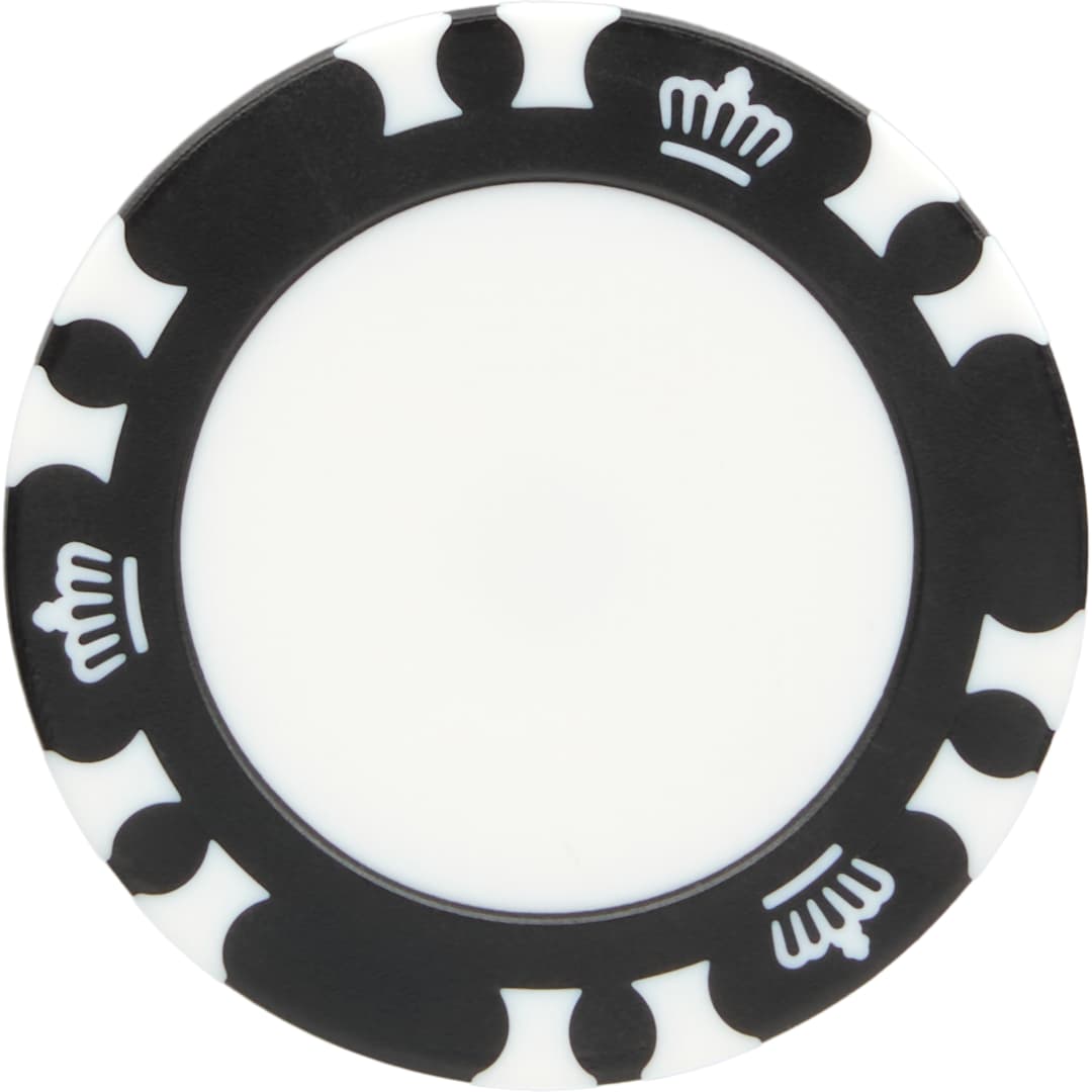 Recycled Poker Chip w/ Metal Ballmarker - 1401-64 Black