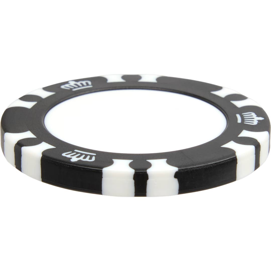 Recycled Poker Chip w/ Metal Ballmarker - 1401-64 Black
