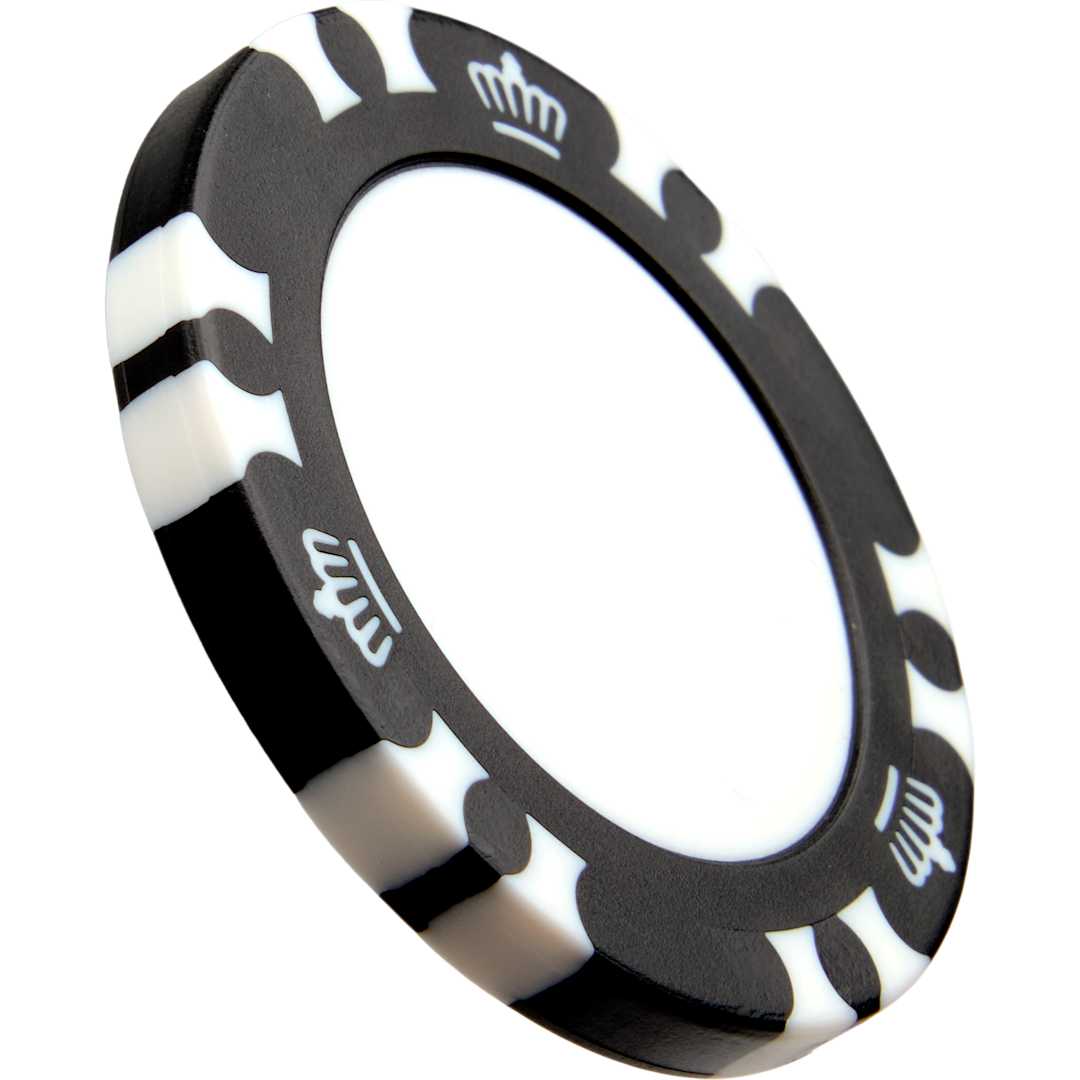 Recycled Poker Chip w/ Metal Ballmarker - 1401-64 Black