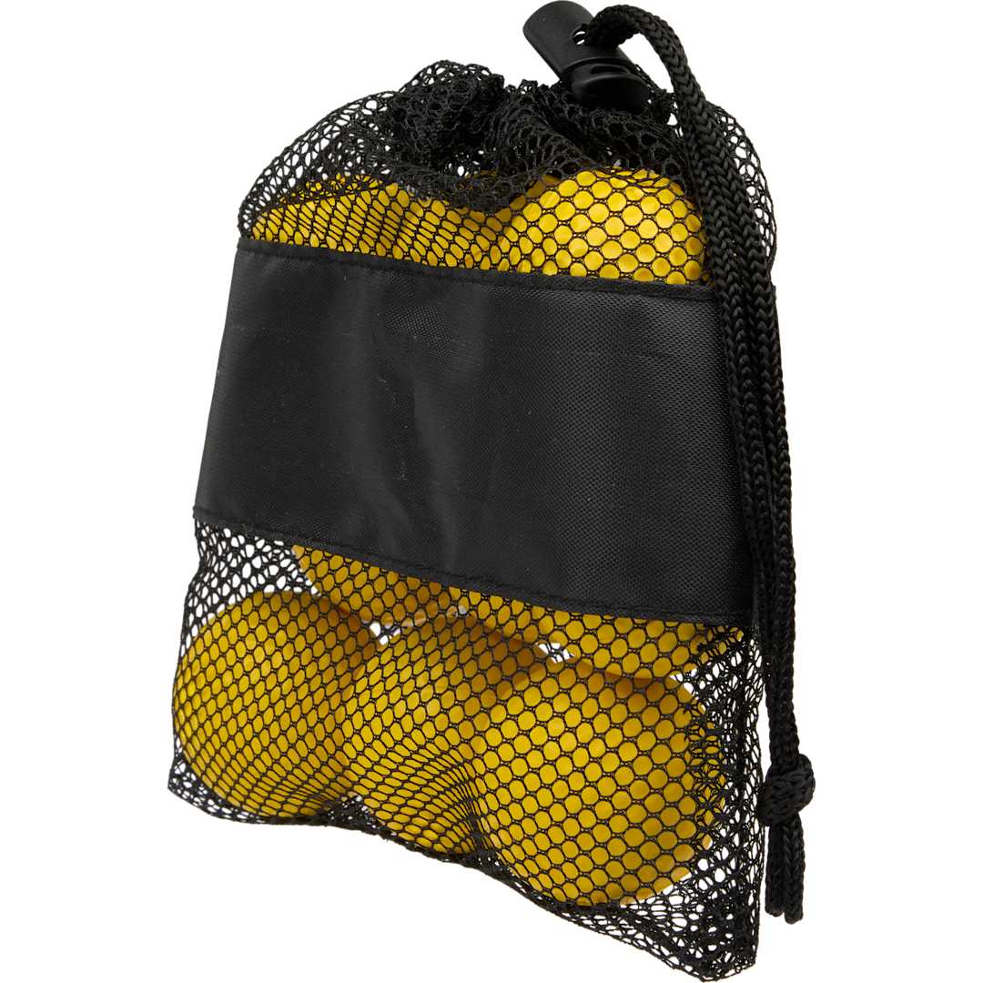 Golf Practice Balls with Mesh Pouch - 1401-65 Yellow