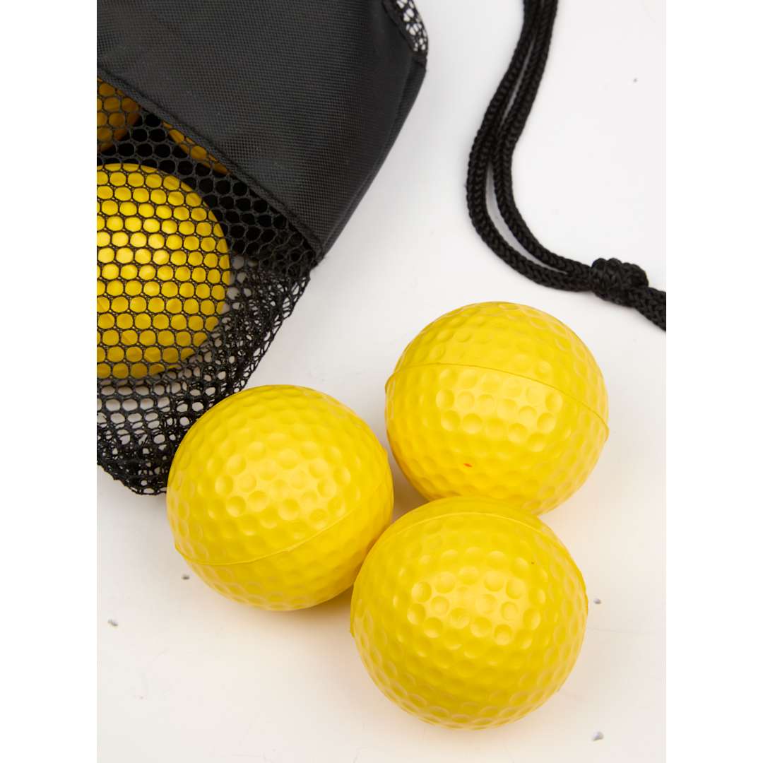 Golf Practice Balls with Mesh Pouch - 1401-65 Yellow
