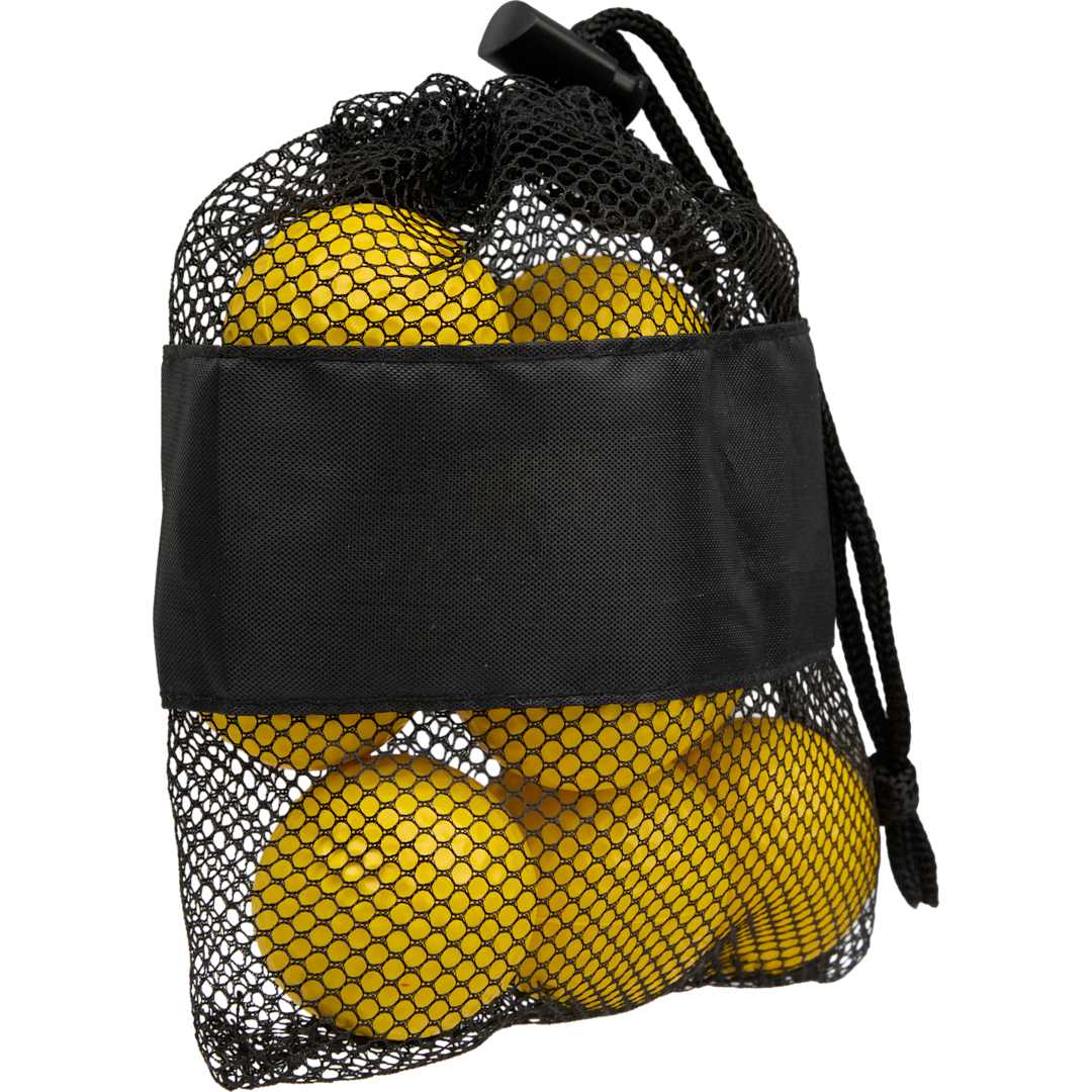 Golf Practice Balls with Mesh Pouch - 1401-65 Yellow