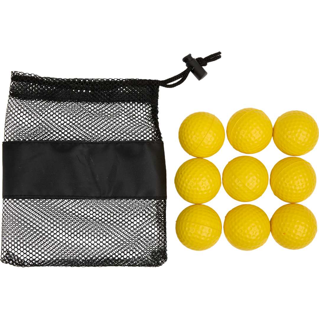 Golf Practice Balls with Mesh Pouch - 1401-65 Yellow