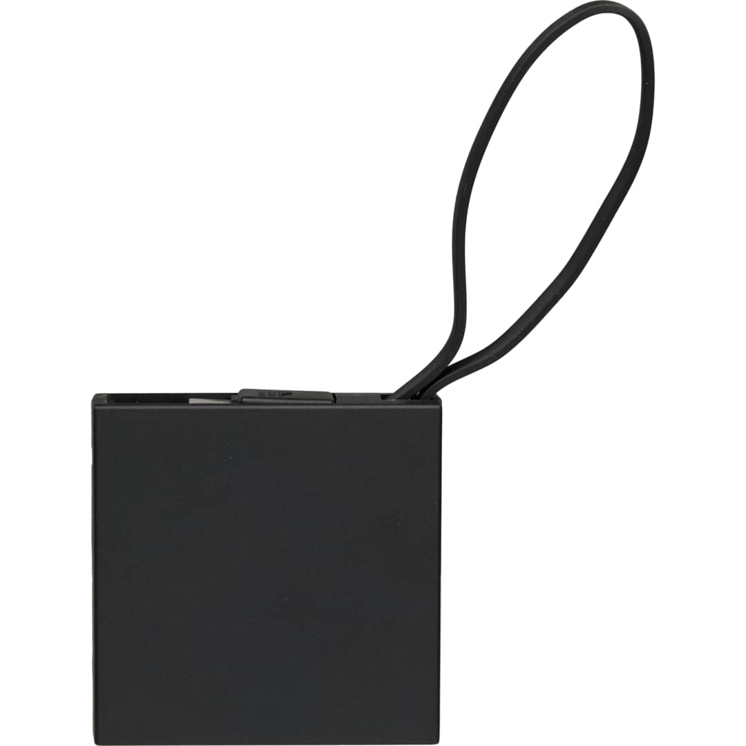 Recycled ABS 2000 mAh Power Bank with Type-C Cable - 7122-32 Black