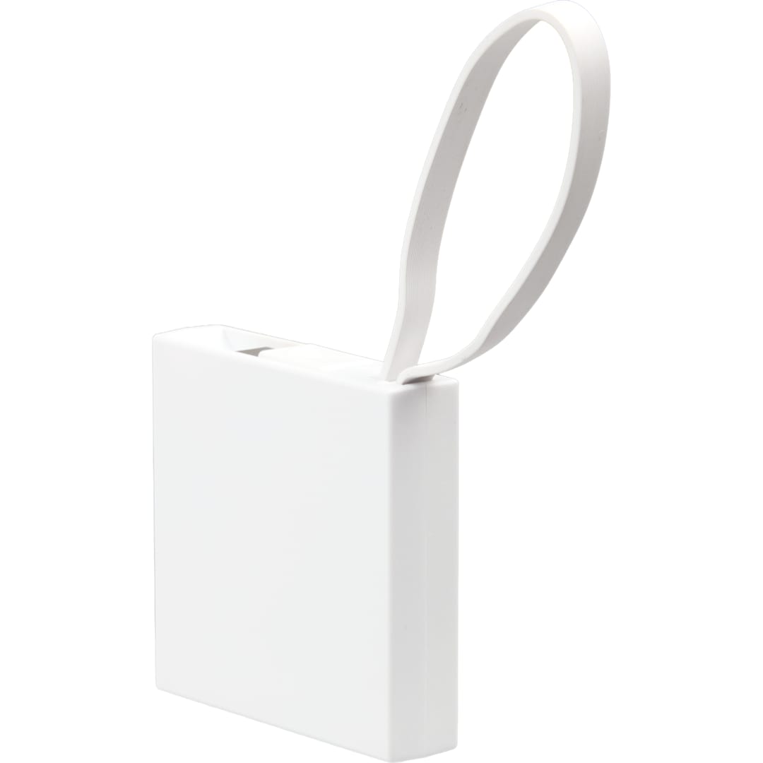 Recycled ABS 2000 mAh Power Bank with Type-C Cable - 7122-32 White