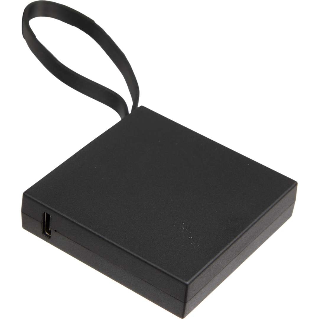 Recycled ABS 2000 mAh Power Bank with Type-C Cable - 7122-32 Black