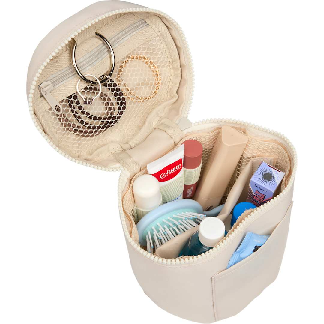 Wellable Wellable Recycled Round Travel Case - 7901-32 Natural