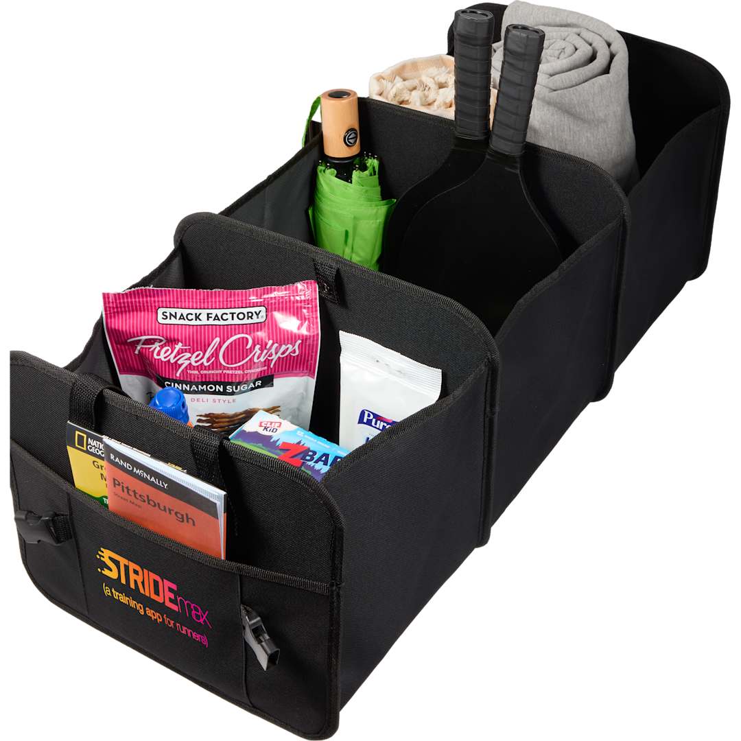 Recycled 3-Compartment Trunk Organizer - 7901-44 Black
