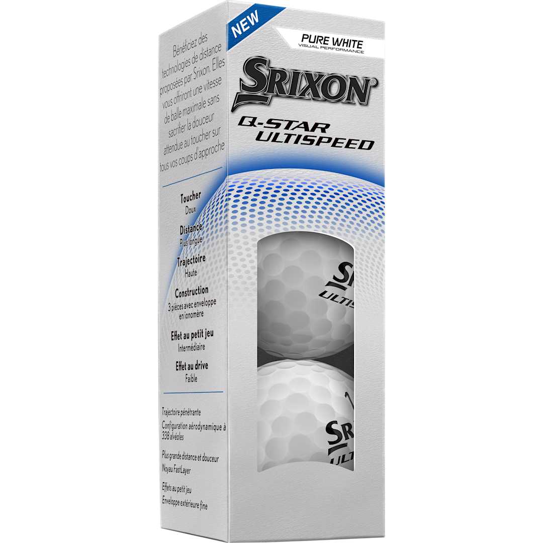 SRIXON Srixon Q-STAR ULTISPEED Golf Balls - 3 Pack - 9902-26 White
