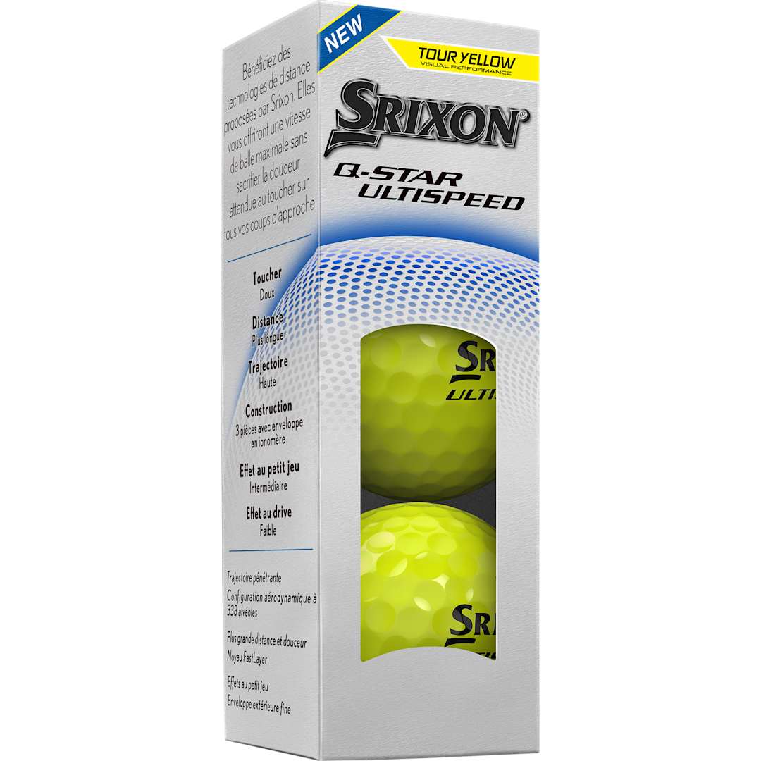 SRIXON Srixon Q-STAR ULTISPEED Golf Balls - 3 Pack - 9902-26 Yellow