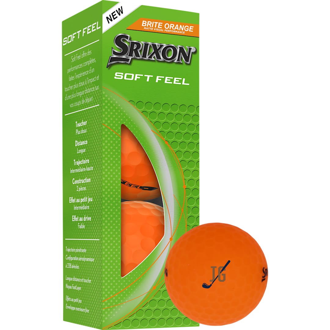 SRIXON Srixon Soft Feel BRITE Golf Balls - 3 Pack - 9902-28 Orange