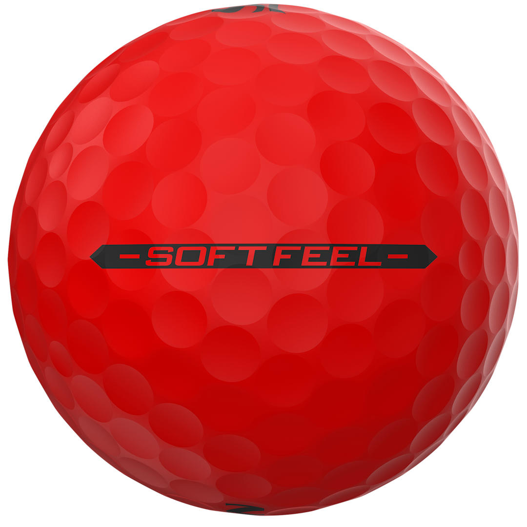 SRIXON Srixon Soft Feel BRITE Golf Balls - 3 Pack - 9902-28 Red