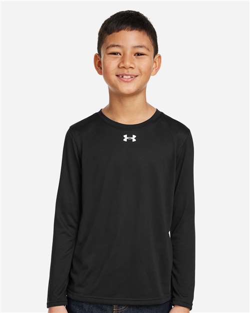 Under Armour Youth Tech™ Team Long Sleeve T-Shirt - 1377488 Black- White