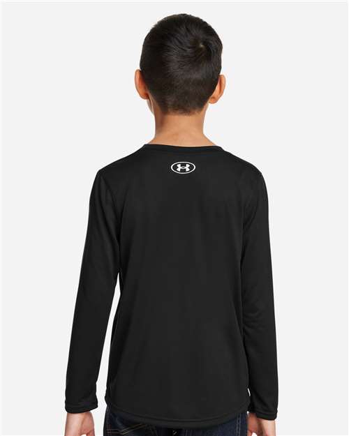Under Armour Youth Tech™ Team Long Sleeve T-Shirt - 1377488 Black- White