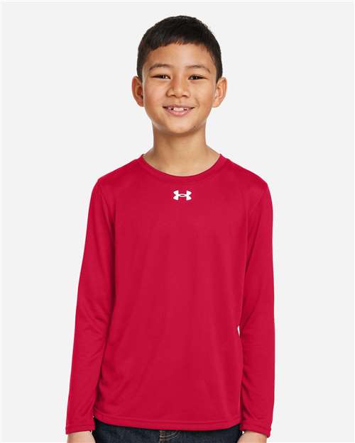 Under Armour Youth Tech™ Team Long Sleeve T-Shirt - 1377488 Red- White