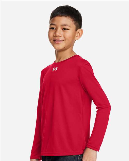 Under Armour Youth Tech™ Team Long Sleeve T-Shirt - 1377488 Red- White