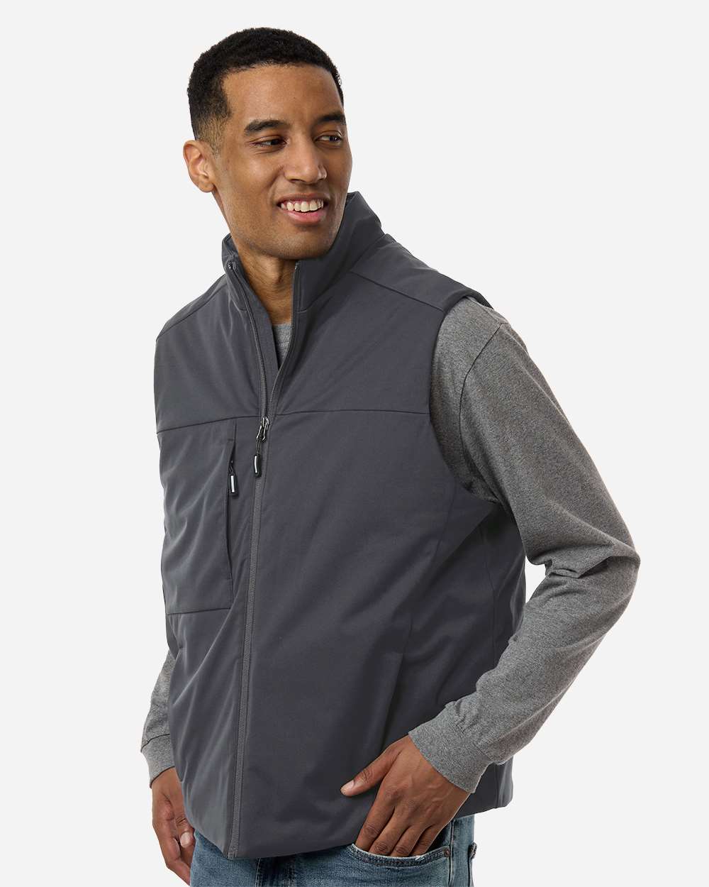 Core365 Unisex Techno Lite Flat-Fill Insulated Vest - CE716 Carbon