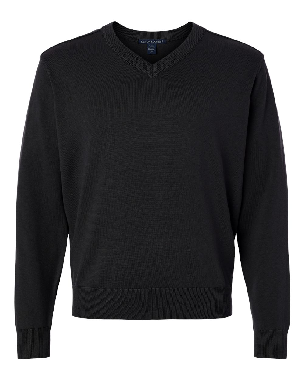 Devon & Jones Men's New Classics V-Neck Sweater - DG445 Black
