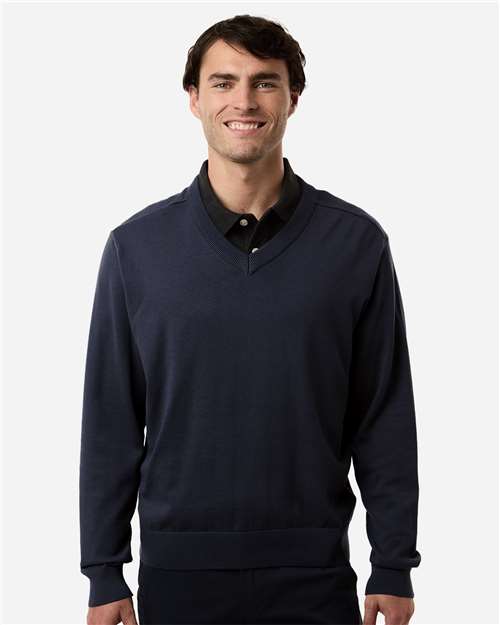 Devon & Jones Men's New Classics V-Neck Sweater - DG445 Navy
