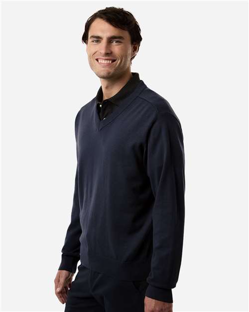 Devon & Jones Men's New Classics V-Neck Sweater - DG445 Navy