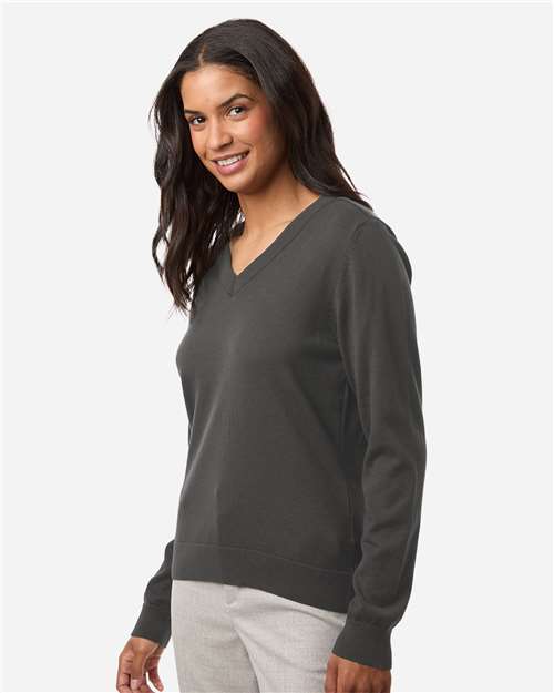 Devon & Jones Women's New Classics V-Neck Sweater - DG445W Graphite