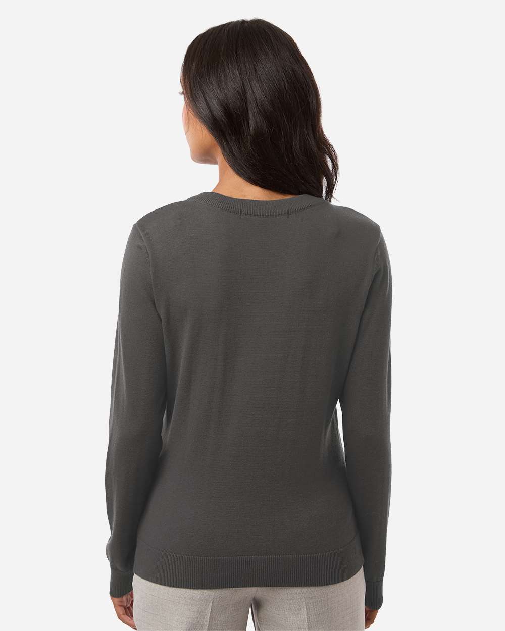 Devon & Jones Women's New Classics V-Neck Sweater - DG445W Graphite