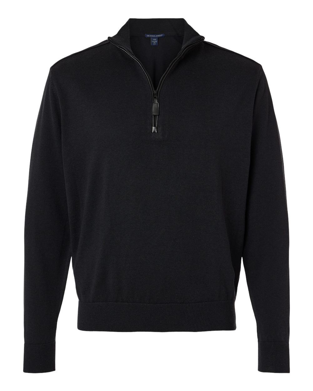 Devon & Jones Men's New Classics Quarter-Zip Sweater - DG446 Black