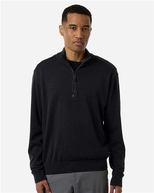 Devon & Jones Men's New Classics Quarter-Zip Sweater - DG446 Black