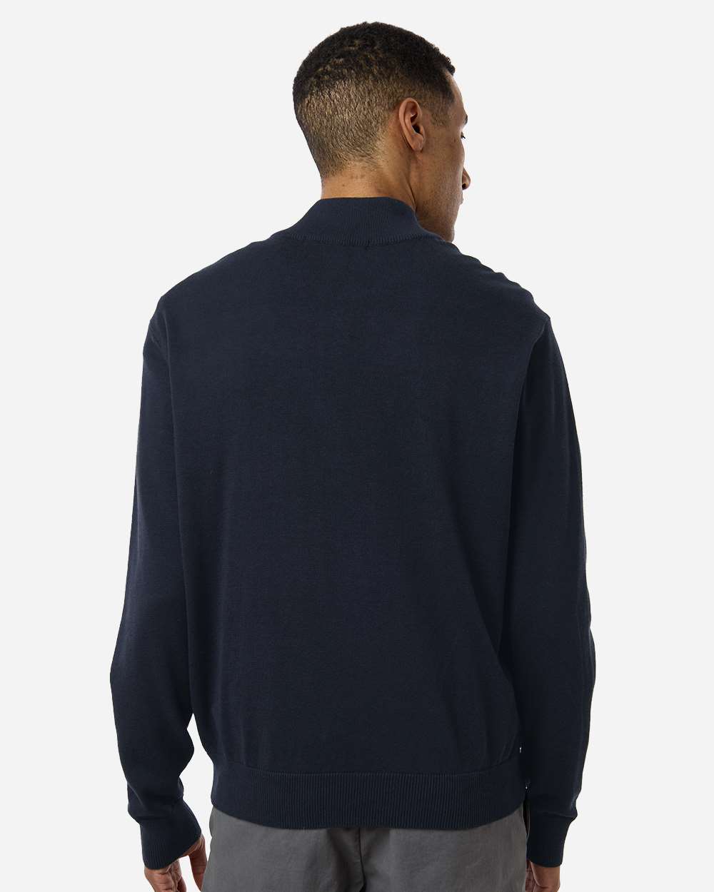 Devon & Jones Men's New Classics Quarter-Zip Sweater - DG446 Navy