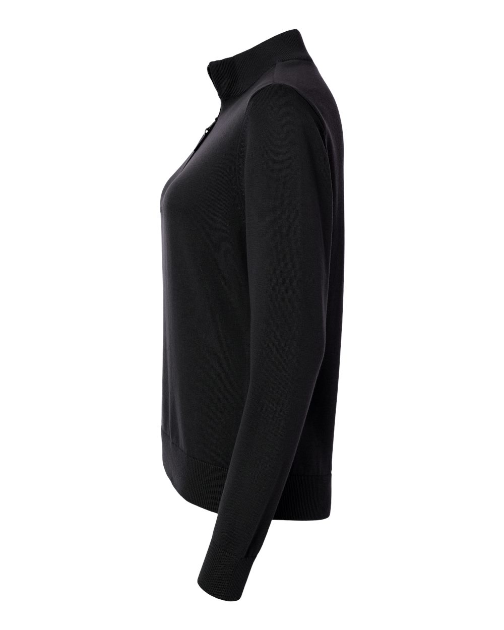 Devon & Jones Women's New Classics Quarter-Zip Sweater - DG446W Black