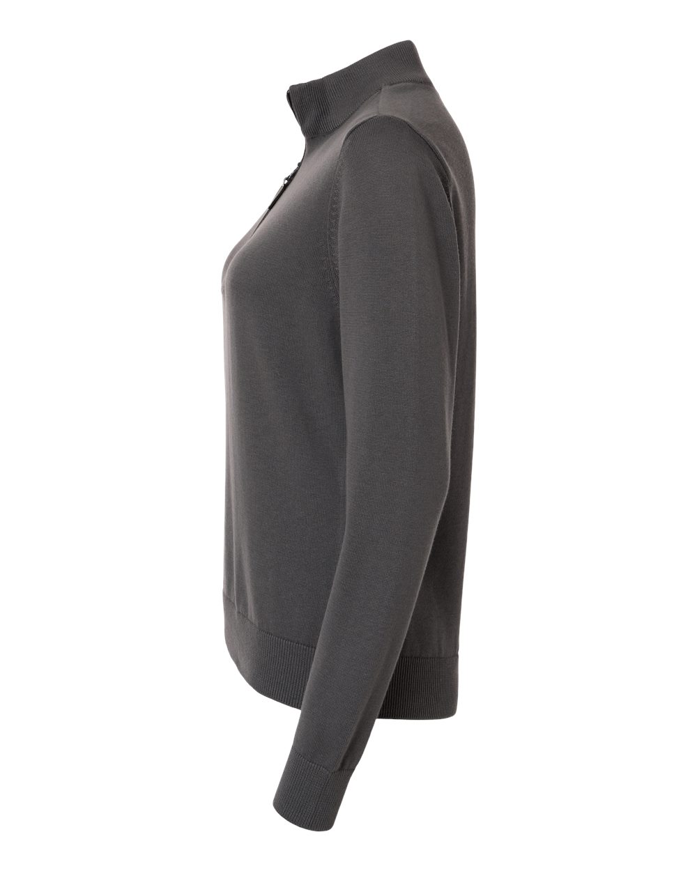 Devon & Jones Women's New Classics Quarter-Zip Sweater - DG446W Graphite