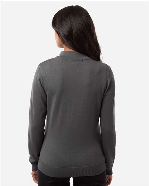Devon & Jones Women's New Classics Quarter-Zip Sweater - DG446W Graphite