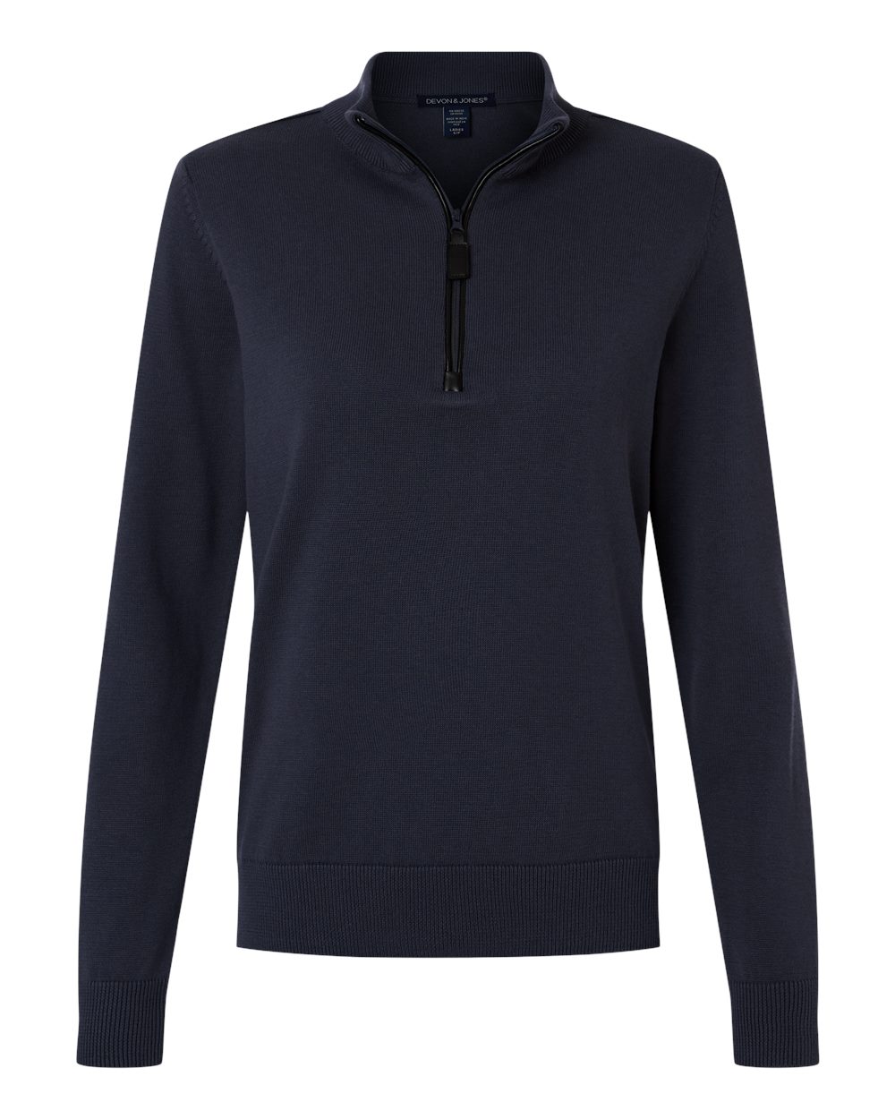 Devon & Jones Women's New Classics Quarter-Zip Sweater - DG446W Navy