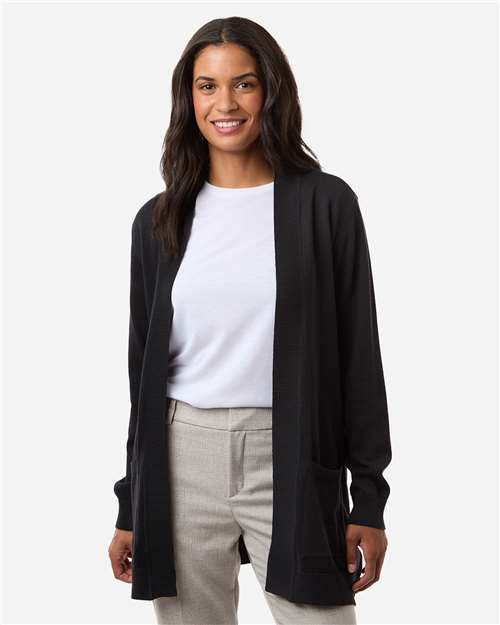 Devon & Jones Women's New Classics Open Cardigan Sweater - DG447W Black