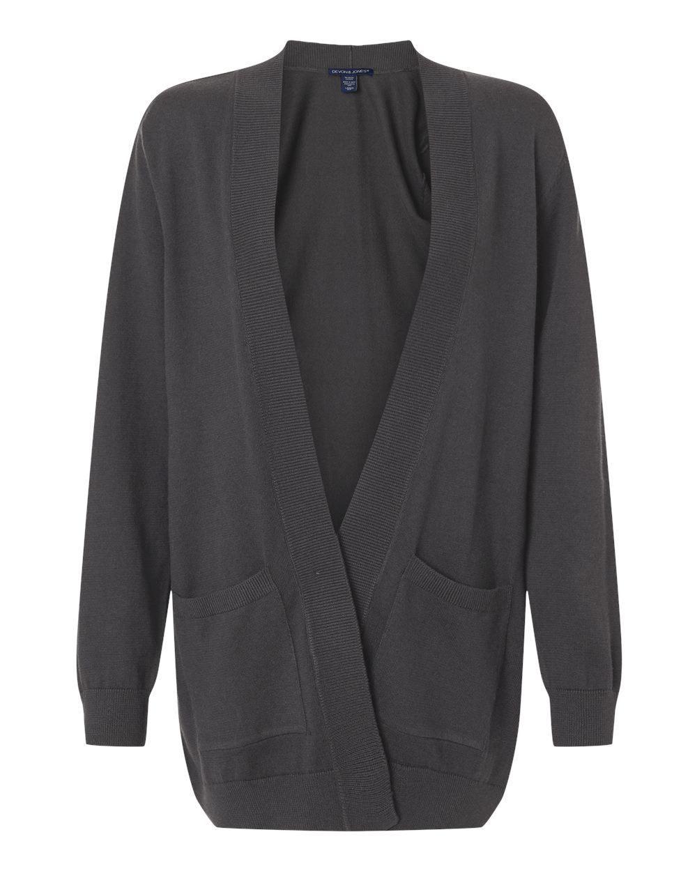 Devon & Jones Women's New Classics Open Cardigan Sweater - DG447W Graphite