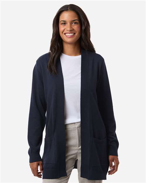 Devon & Jones Women's New Classics Open Cardigan Sweater - DG447W Navy