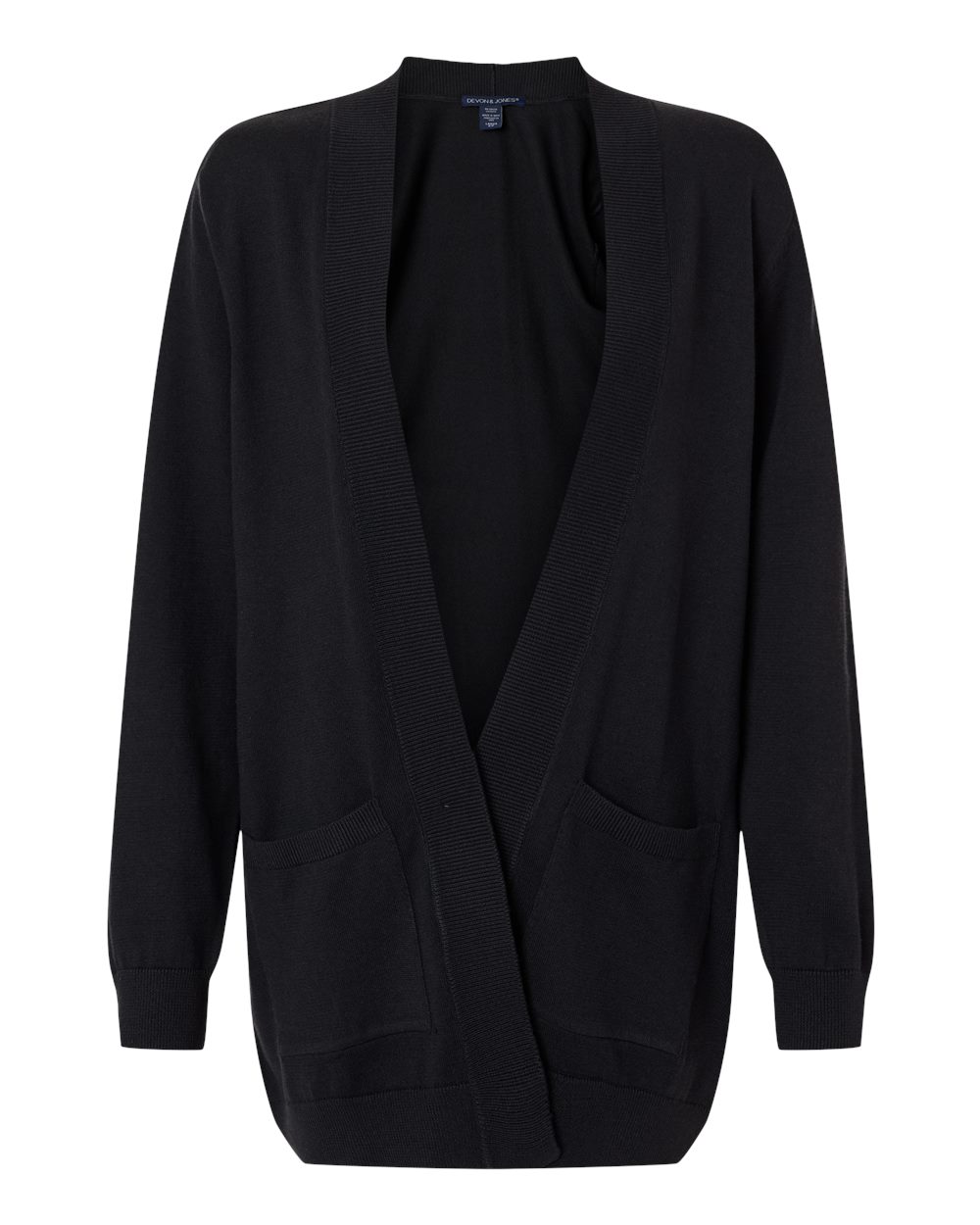 Devon & Jones Women's New Classics Open Cardigan Sweater - DG447W Black