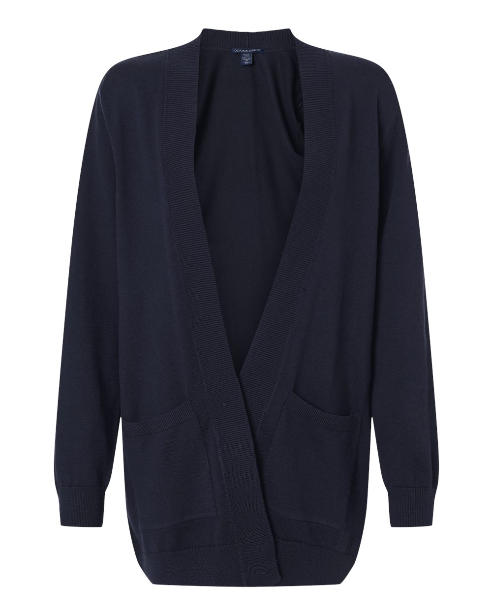 Devon & Jones Women's New Classics Open Cardigan Sweater - DG447W Navy