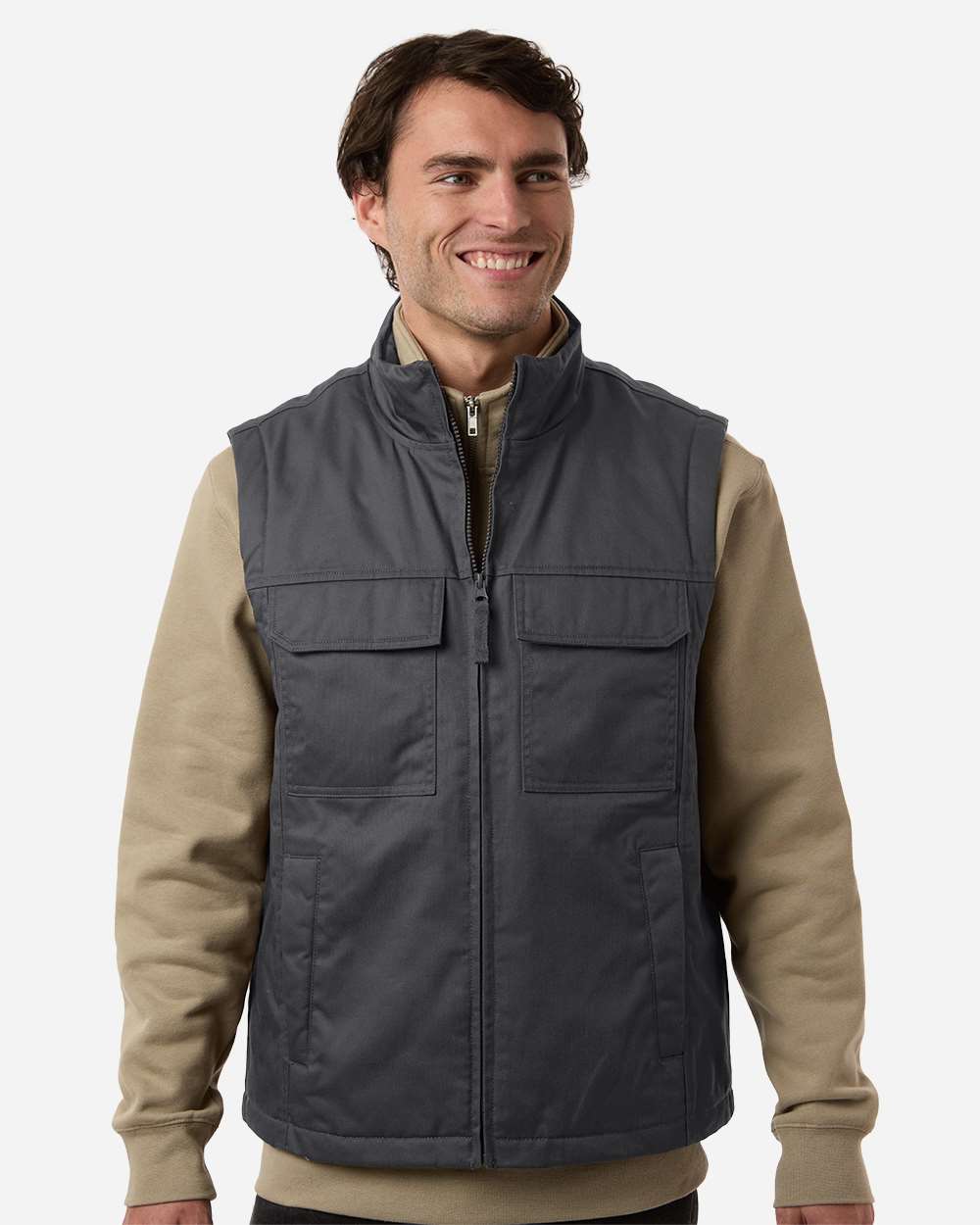 Harriton Unisex ClimaBloc® Station Vest - M723 Dark Charcoal