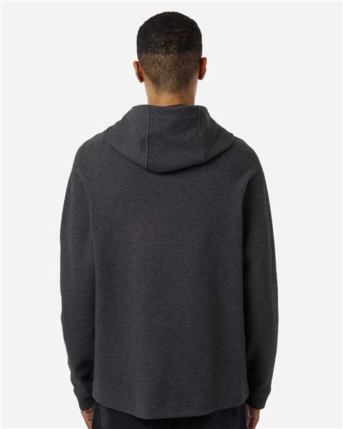 North End Men's Spirit Textured Hooded Pullover - NE729 Black Heather