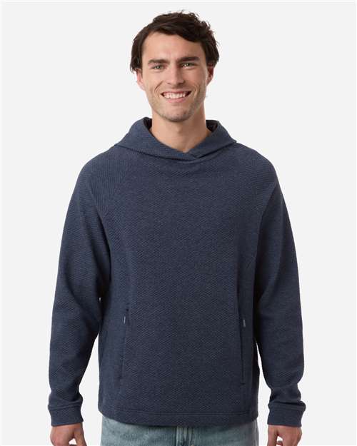 North End Men's Spirit Textured Hooded Pullover - NE729 Classic Navy Heather